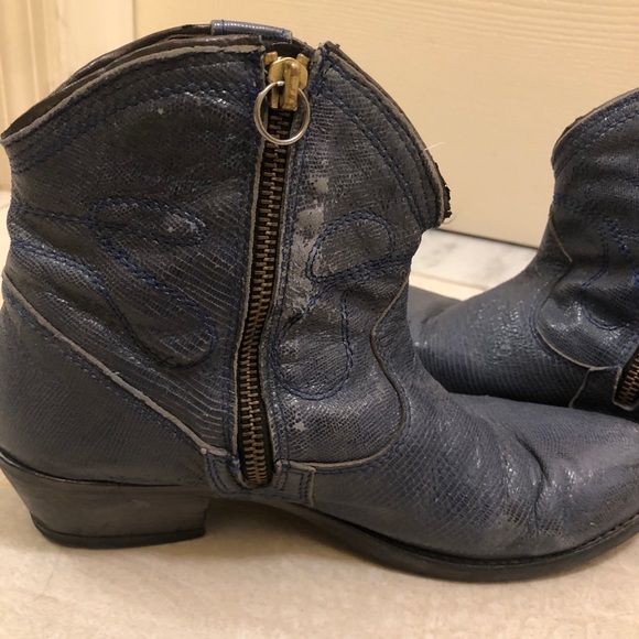 Manas Lea Foscati Leather Italian Cowboy Boots - Picture 3 of 14